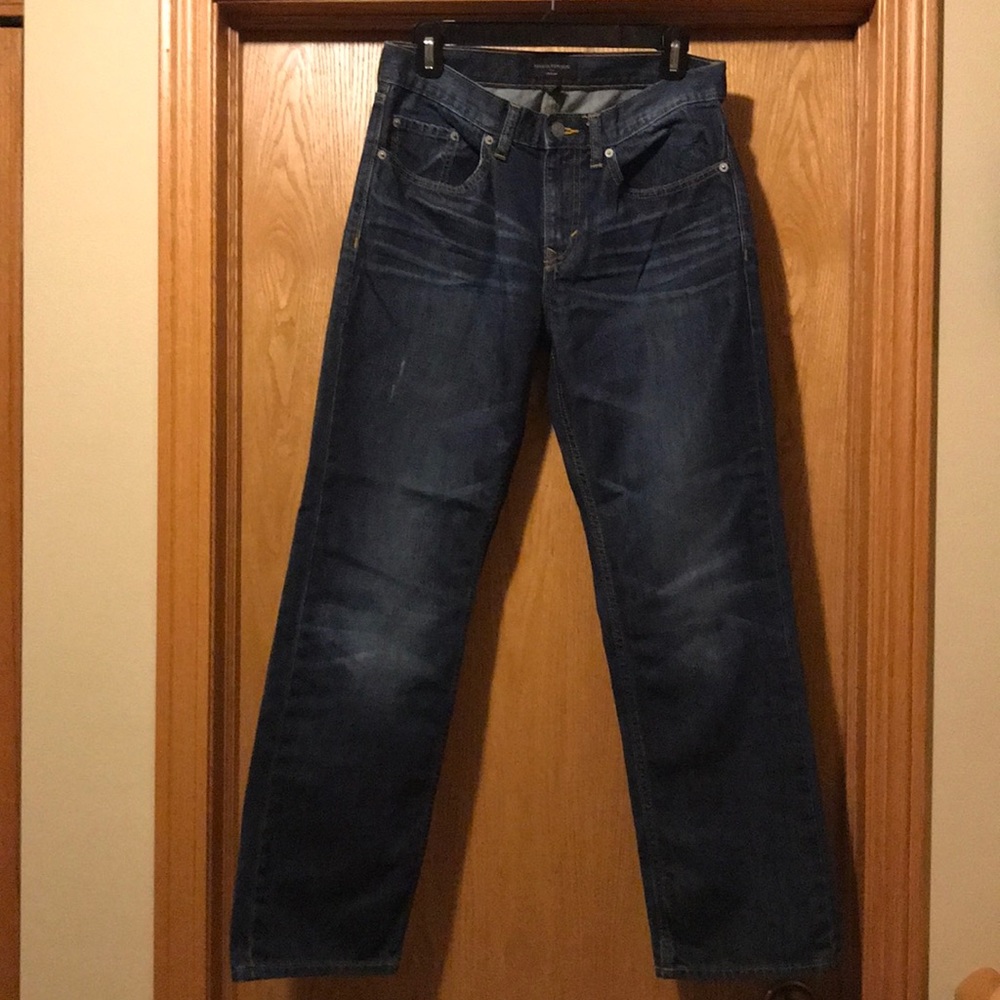 Banana Republic jeans men 30 x 30 Relaxed fit Soft Denim authentic med blue EUC - Picture 2 of 7